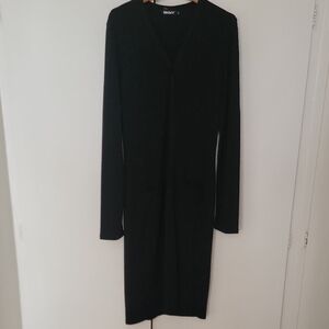 DKNY Long Sleeve Black Dress
